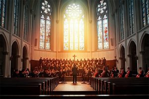 Igreja tocando Aleluia trilha sonora da Páscoa